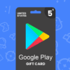 Kartu Hadiah Google Play 5 USD AMERIKA SERIKAT