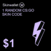 1 Random 1$ CS GO Skin Code - Skinwallet Key - GLOBAL
